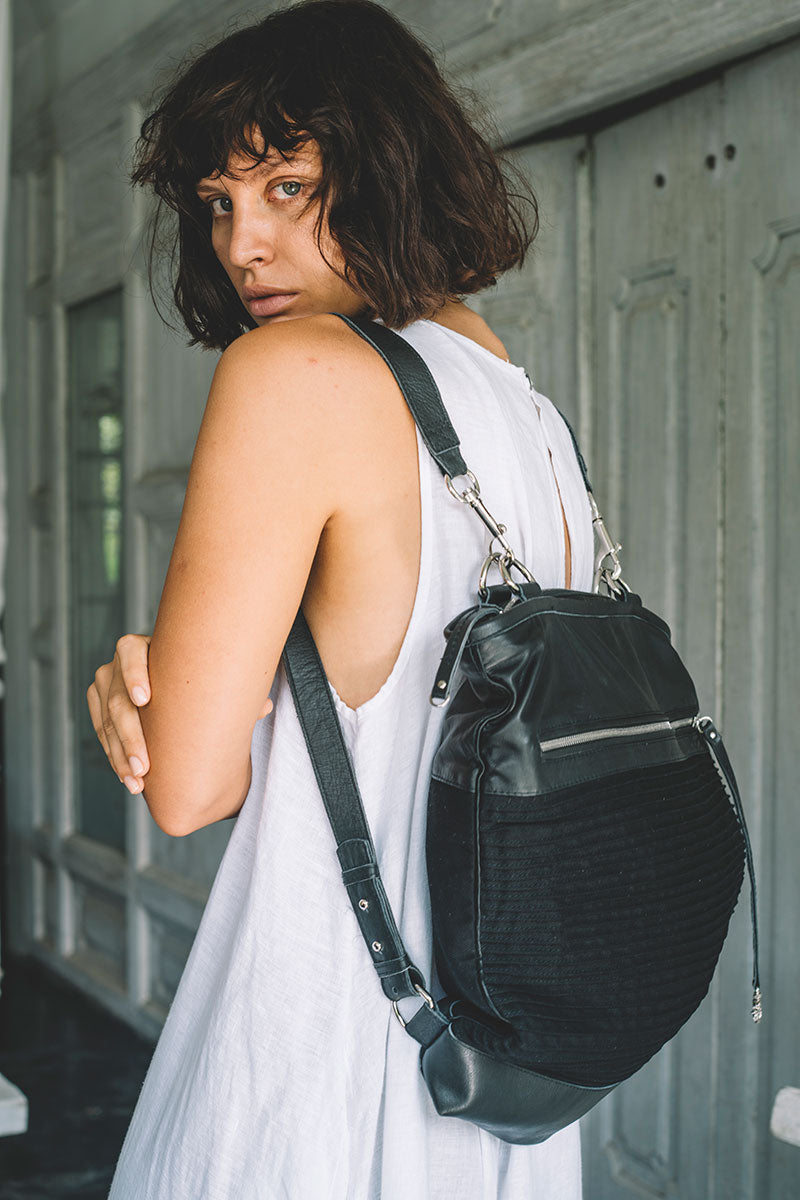 Kara double outlet zipper backpack