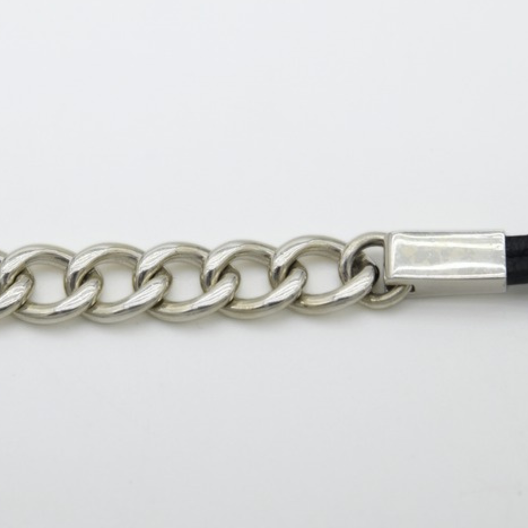 PHOENIX bracelet close-up render, leather cord detail