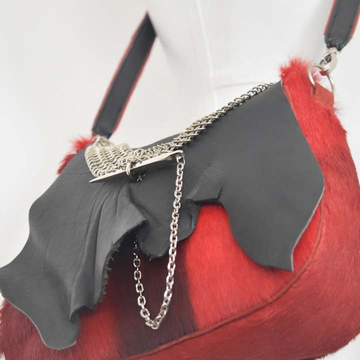 RED RUBY limited edition saddle bag, crossbody by day, handbag by night