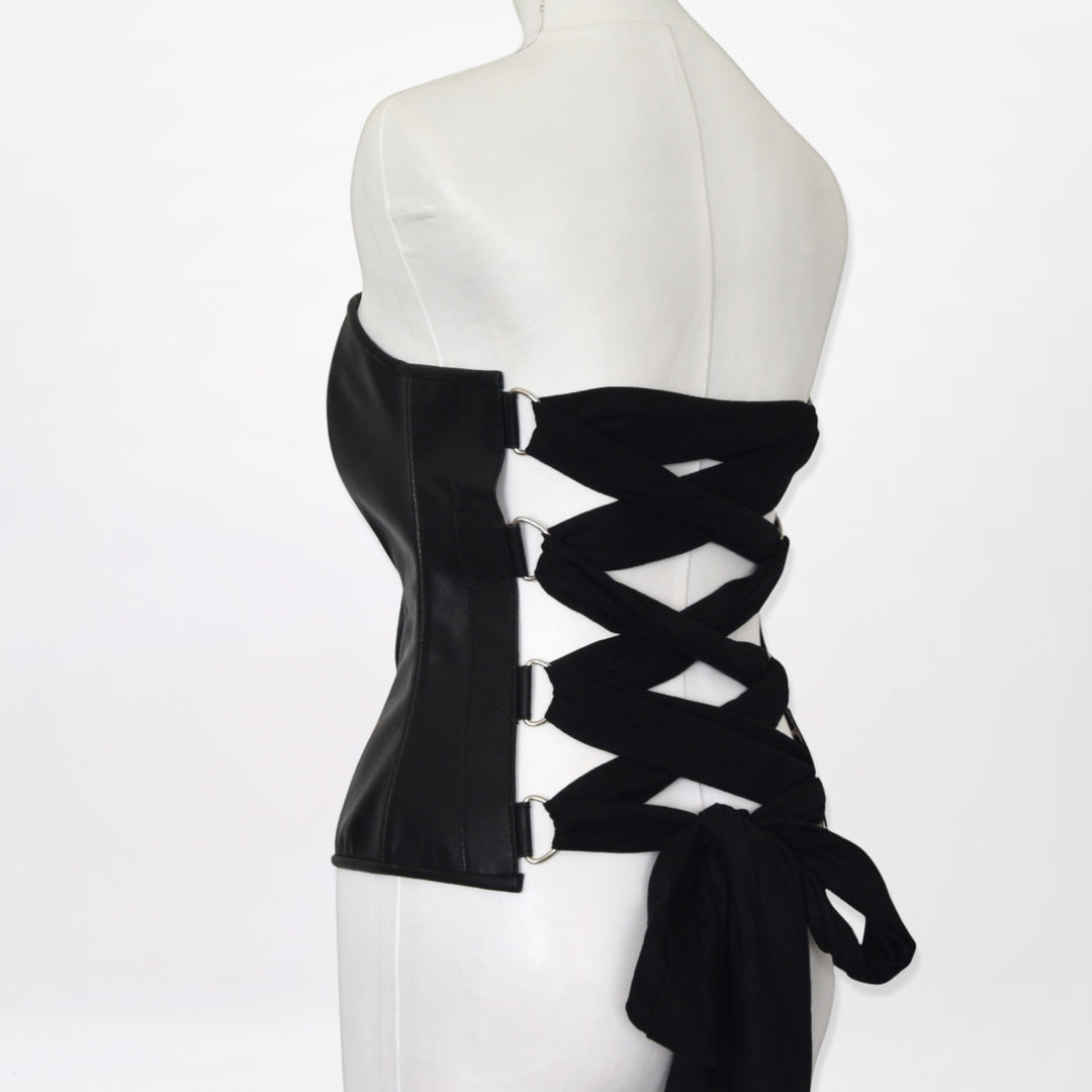 APULIA | BLACK | BOW  CORSET