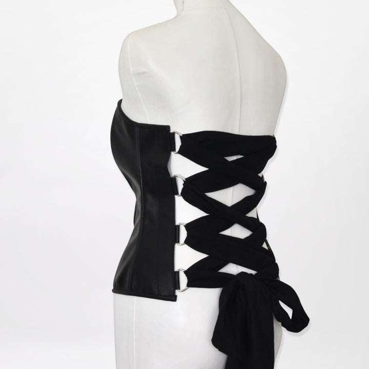 APULIA | BLACK | BOW  CORSET