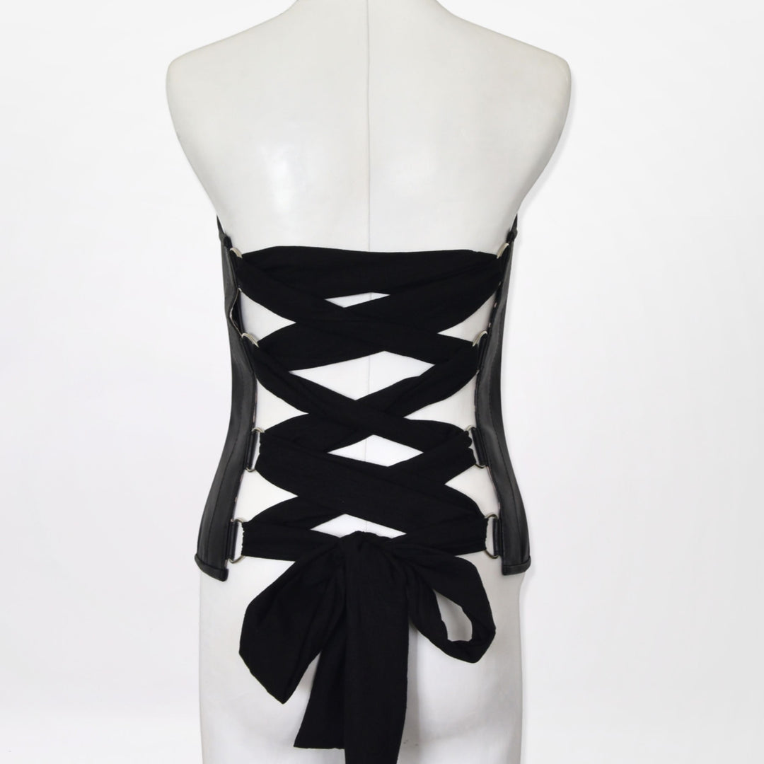 APULIA | BLACK | BOW  CORSET