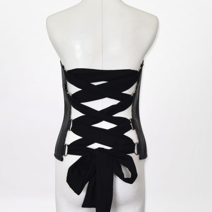 APULIA | BLACK | BOW  CORSET