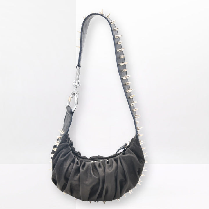 BLAKELY | HALF MOON SHOULDER BAG WITH STUDS