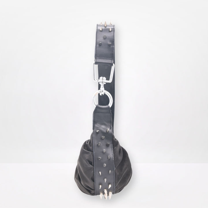 BLAKELY | HALF MOON SHOULDER BAG WITH STUDS