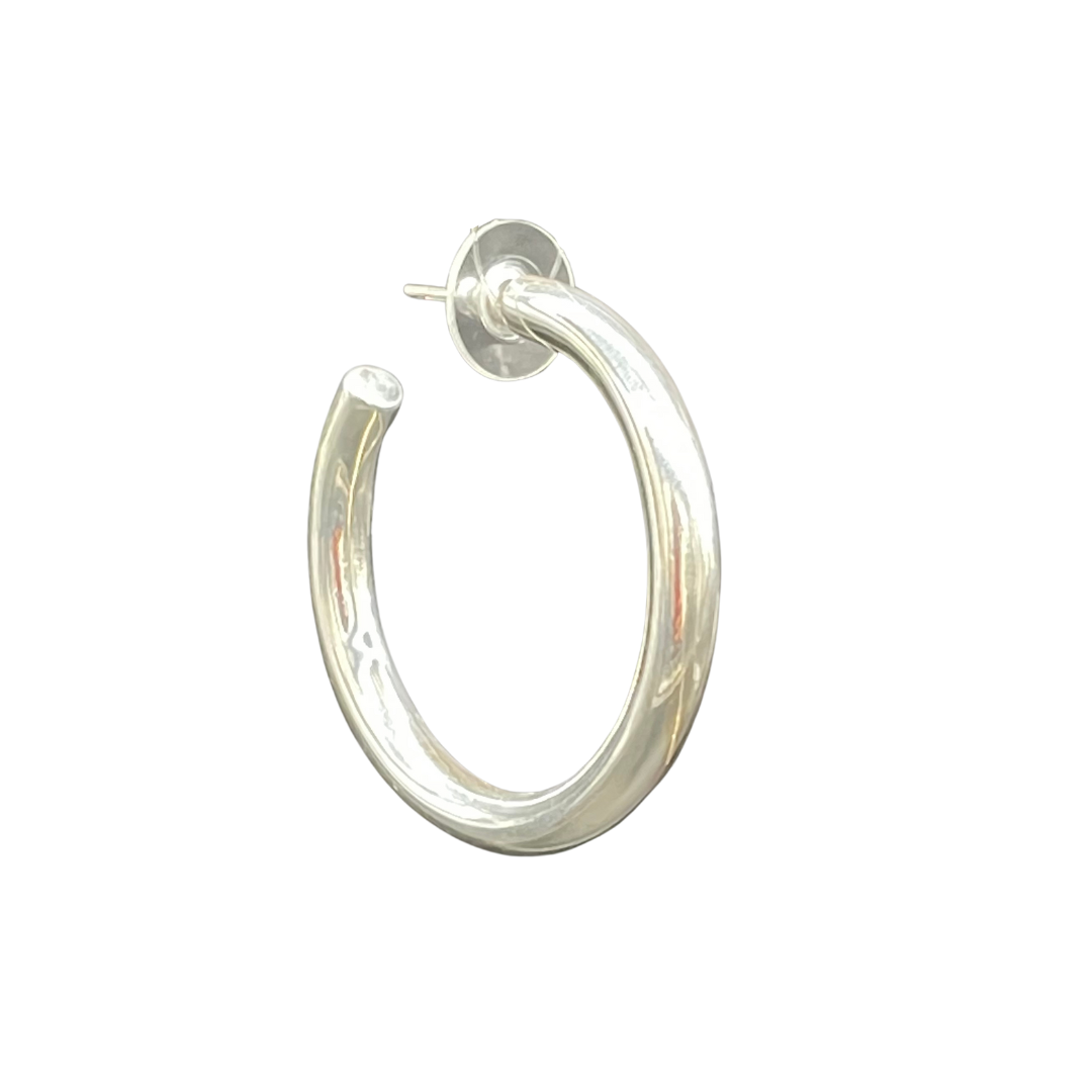 EALGA -SILVER HOOP EARRING 4 diameter