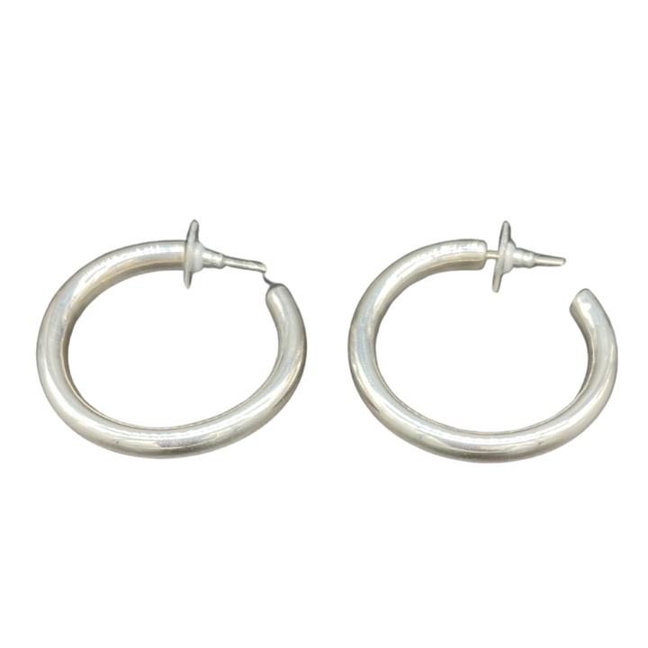 EALGA -SILVER HOOP EARRING 4 diameter
