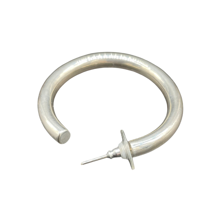 EALGA -SILVER HOOP EARRING 4 diameter