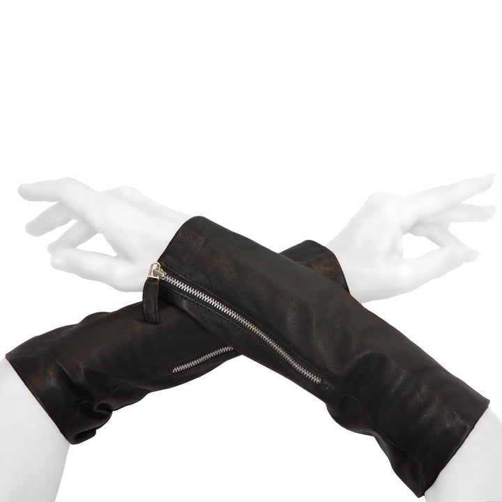 AMY | BLACK | LEATHER ARM CAPS