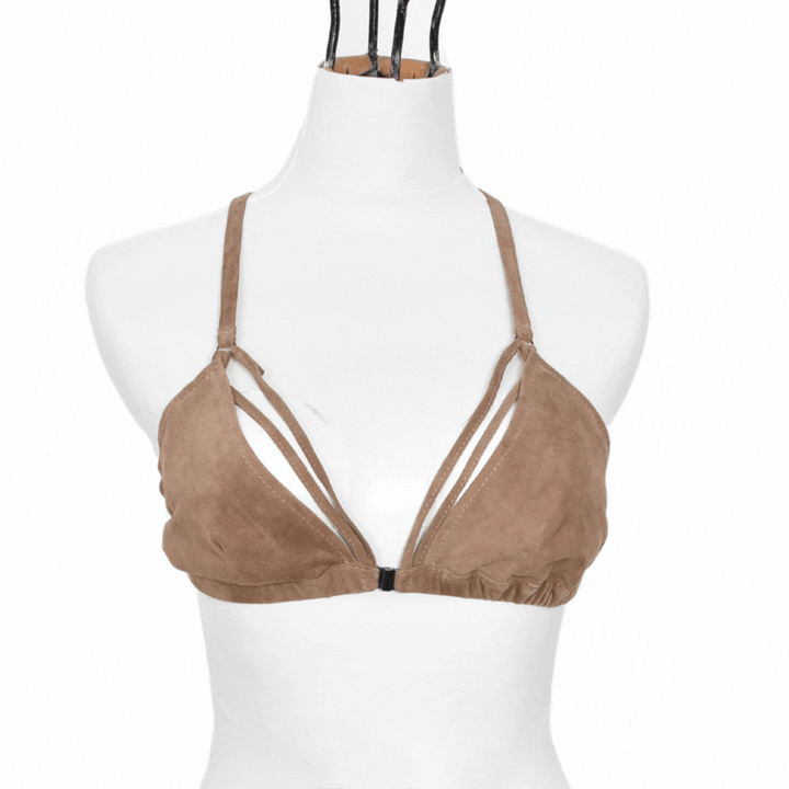 ROXY |  TAN | SUEDE BRA