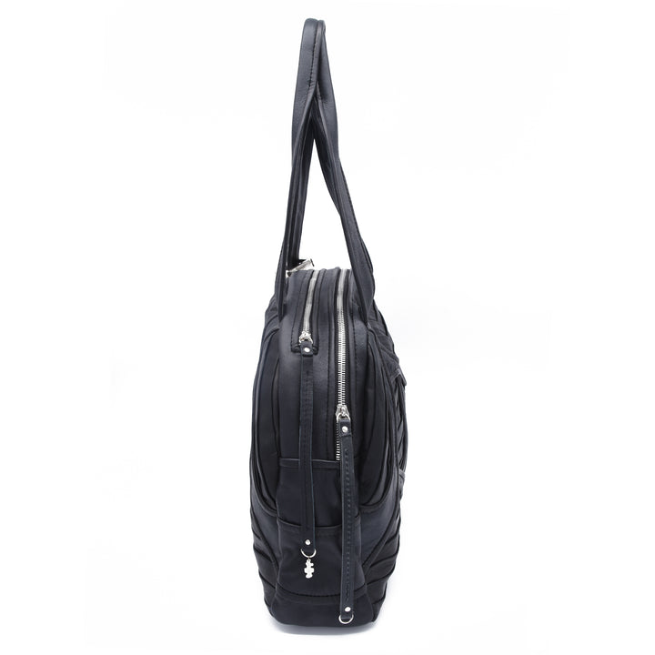 black leather bowling bag Alexa  by Patricia Bos 