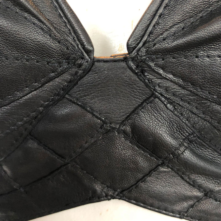 KENDRA black leather push-up bra, view 6, Patricia Bos Designs