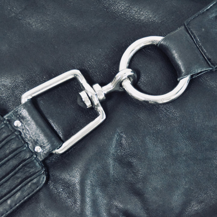 detail leather black tote bag by Patricia Bos 