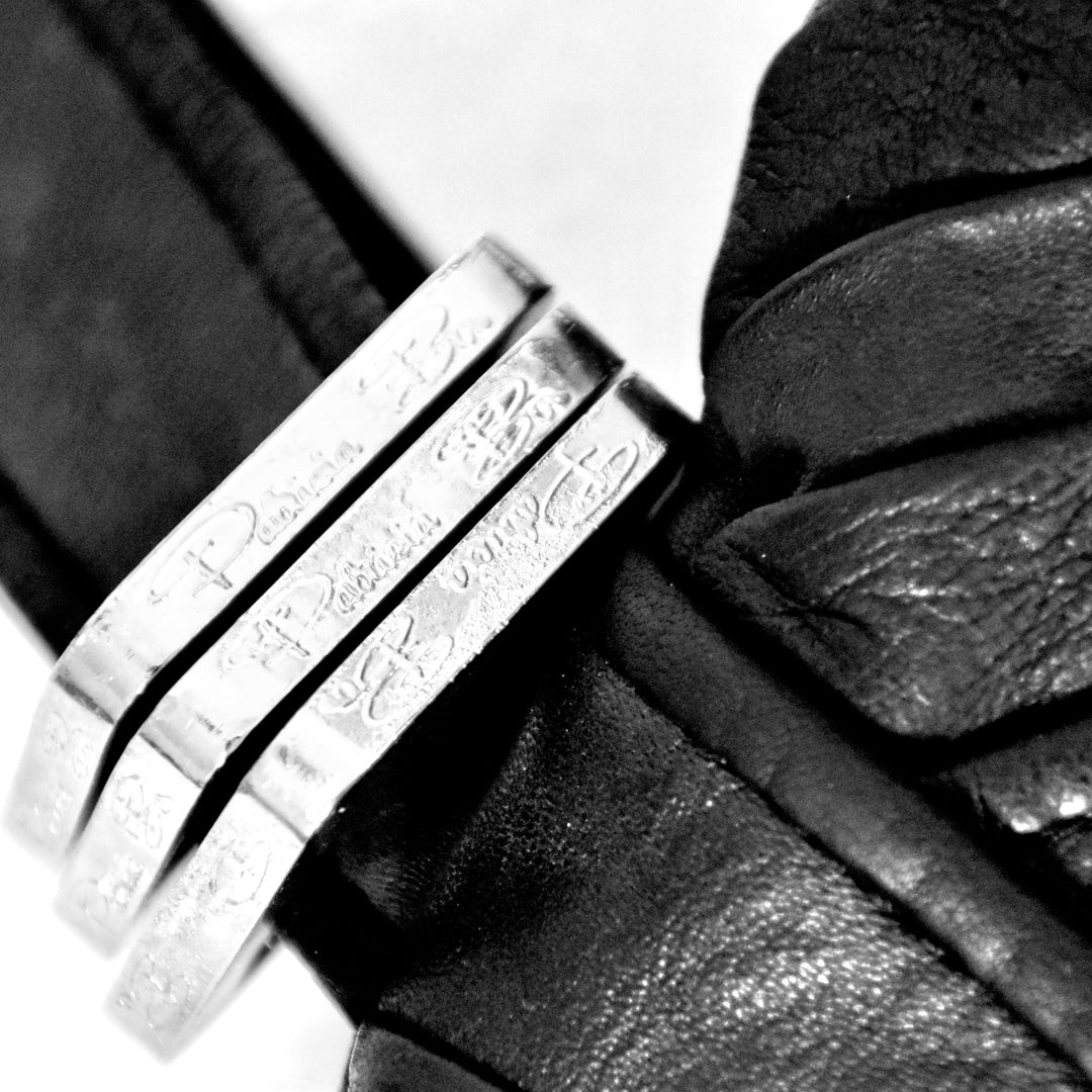 logo black leather bowling bag Alexa  by Patricia Bos 