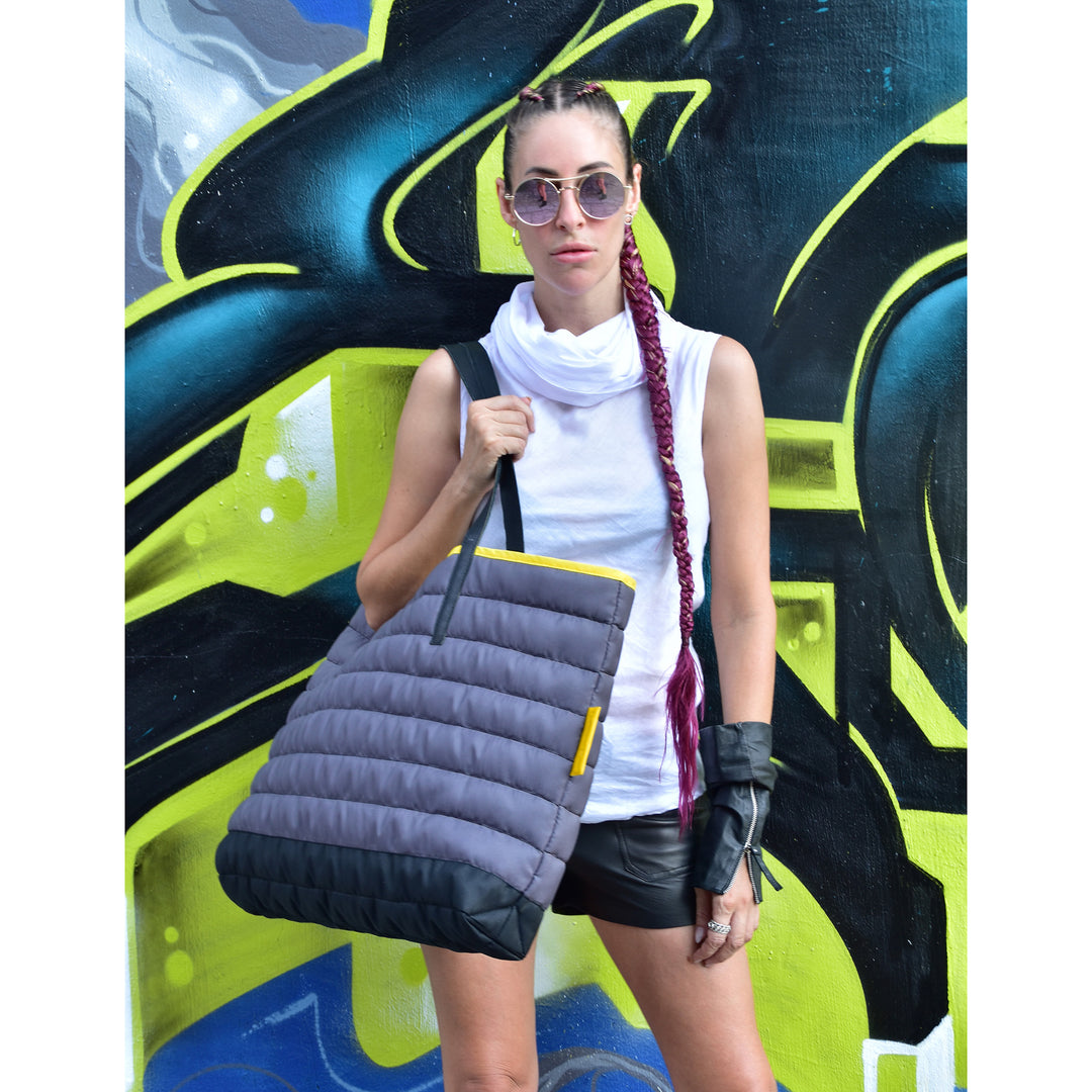 TINNY | BLACK & GRAY | SHOPPER  BAG