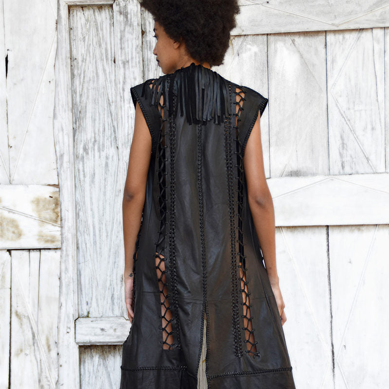 Empress Lexa | Leather Long Vest - Patricia Bos