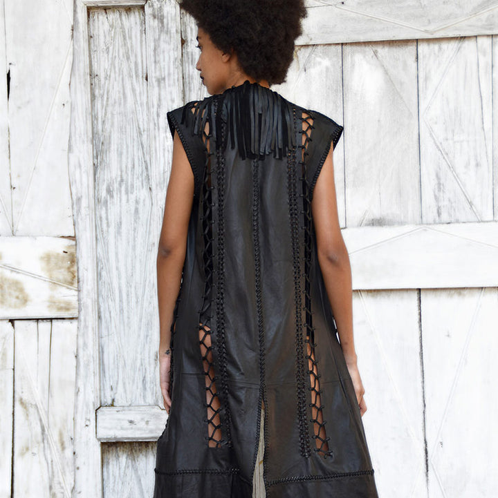 Empress Lexa | Leather Long Vest - Patricia Bos