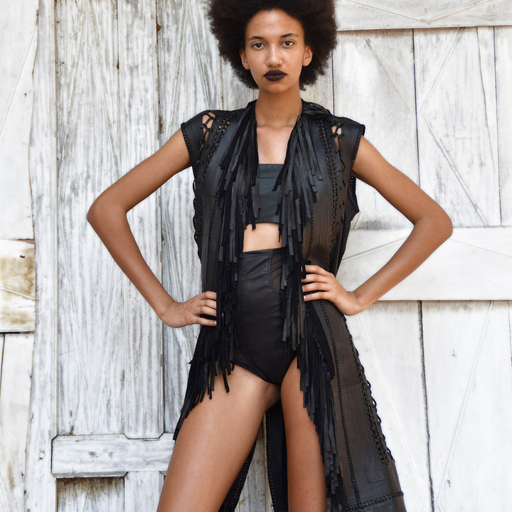 Empress Lexa | Leather Long Vest - Patricia Bos