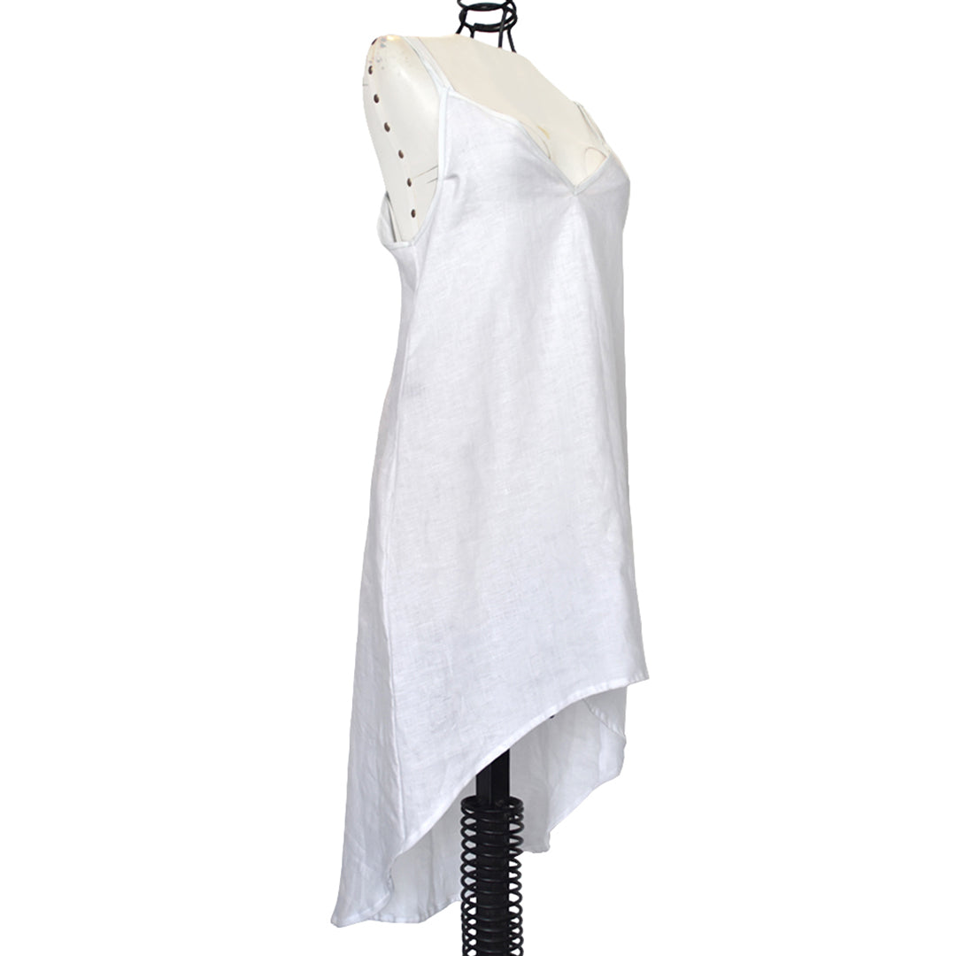 KENZA | WHITE | OPEN BACK MIDI DRESS