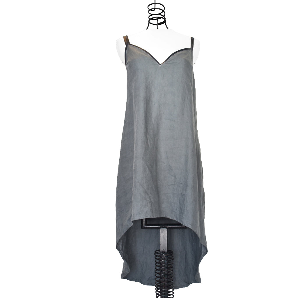 KENZA | STEEL BLUE | OPEN BACK MIDI DRESS