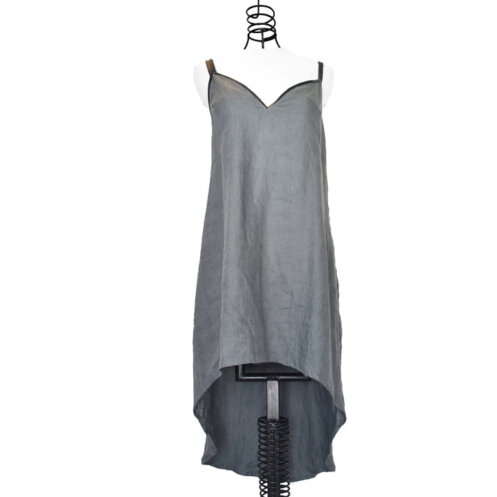 KENZA | STEEL BLUE | OPEN BACK MIDI DRESS