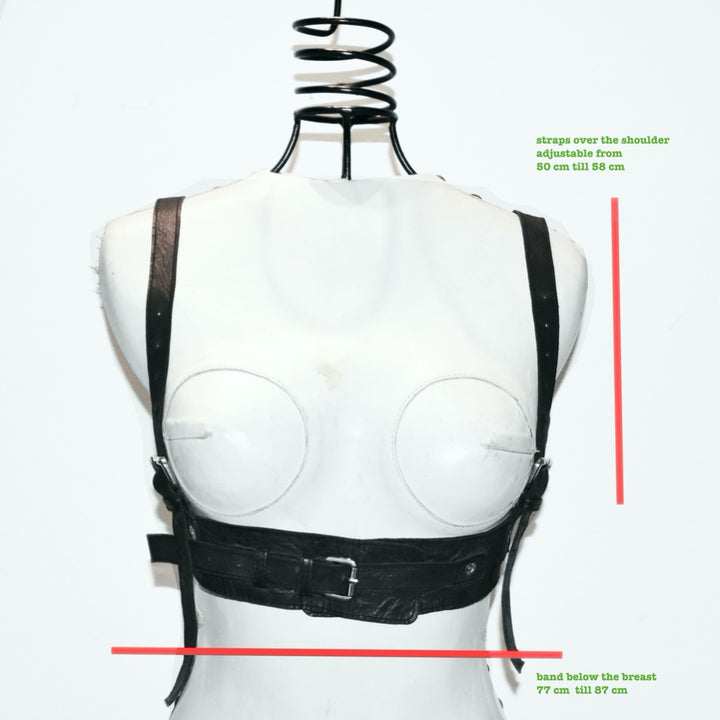 black leather  Suspender Belt by Patricia Bos 