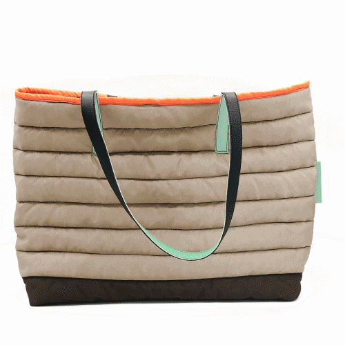 TINNY | TAN & ORANGE | SHOPPER  BAG